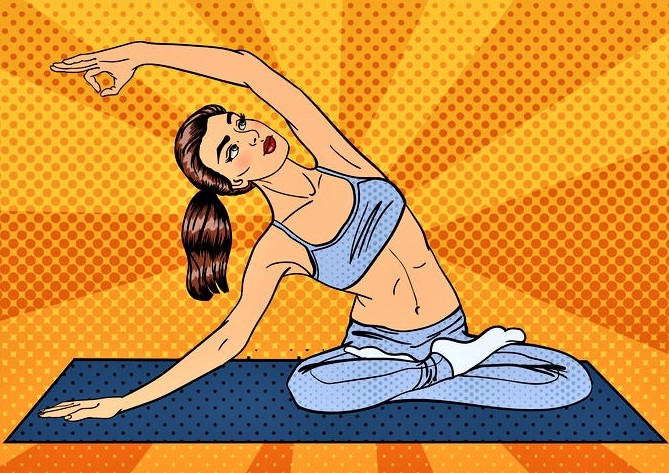 Woman in yoga pose