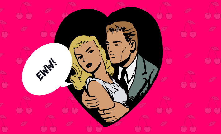 illustration of a couple in a heart