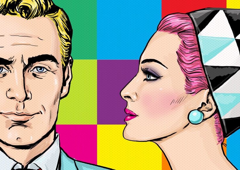 relationship pop art